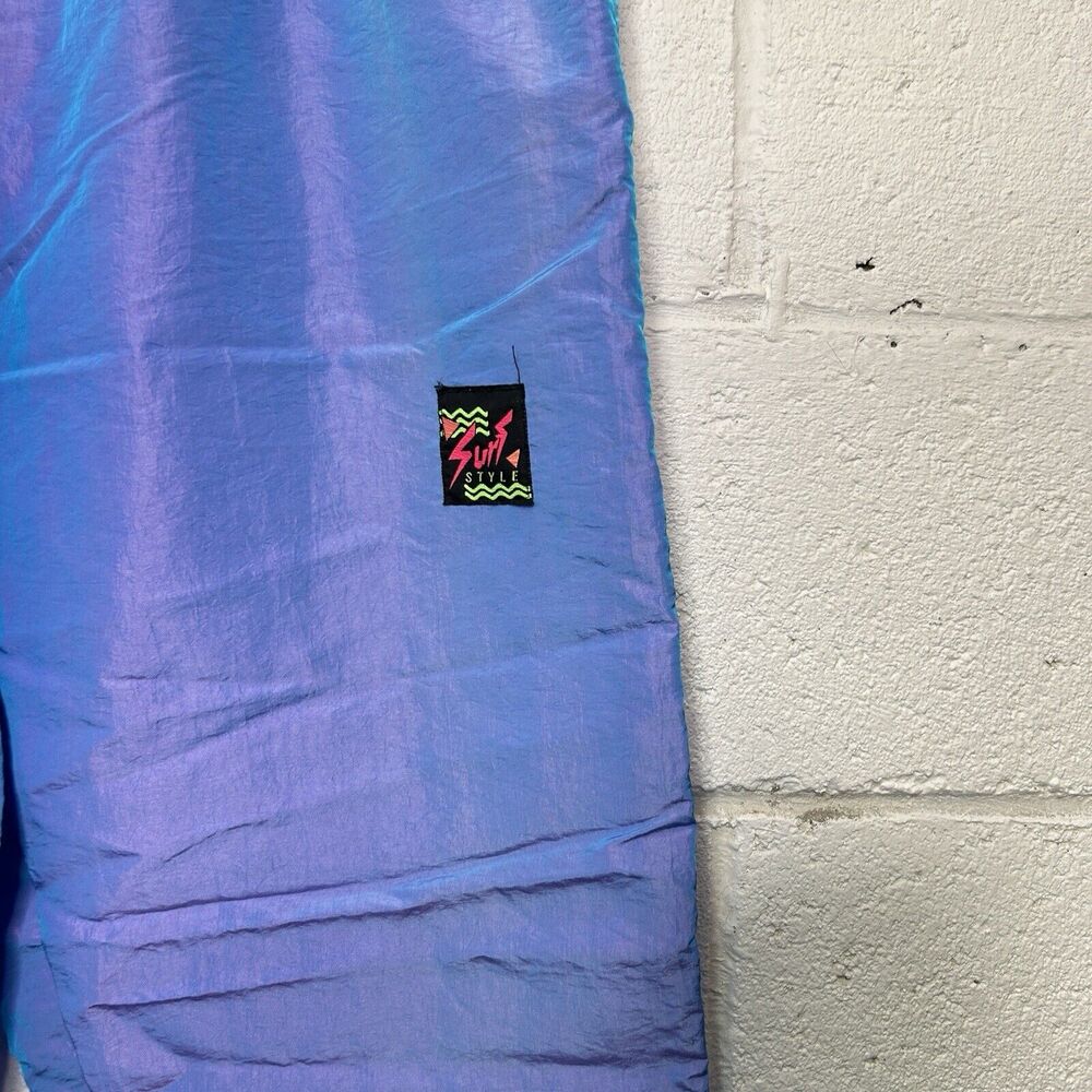 Vintage Surf Style Iridescent Windbreaker Jacket & Pants - Picture 9 of 10
